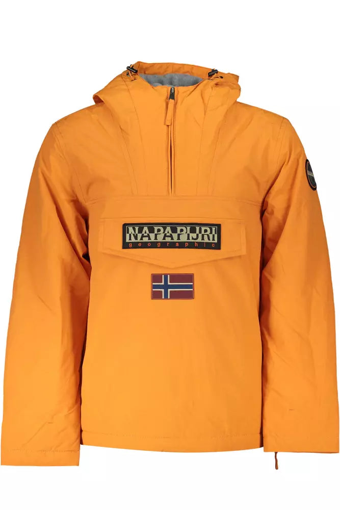 Napapijri Orange Polyester Men Jacket