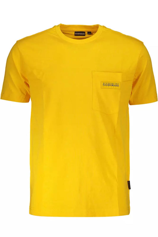 Napapijri Yellow Cotton Men T-Shirt