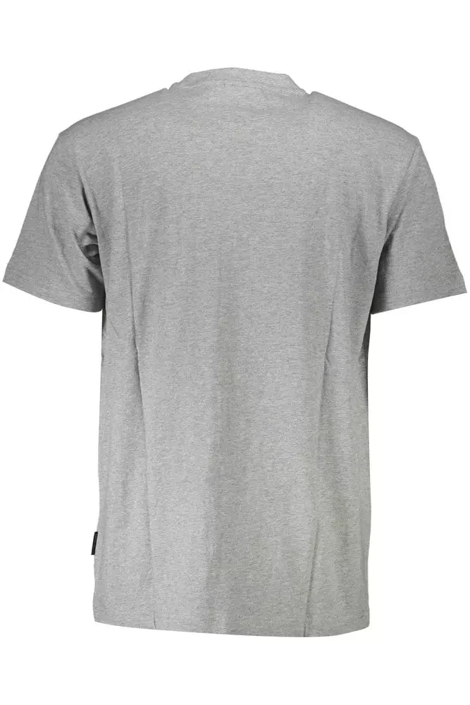 Napapijri Gray Cotton Men T-Shirt