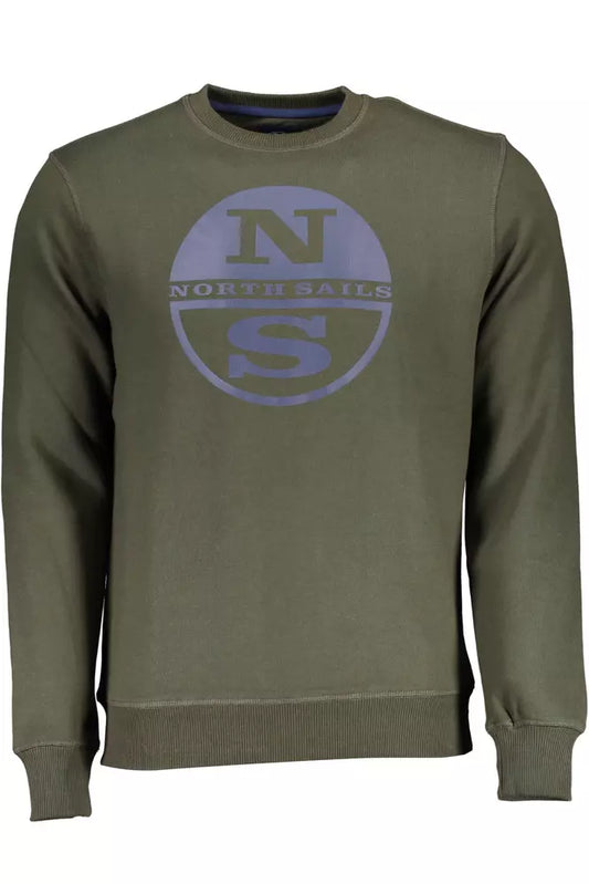 North Sails Green Cotton Men Sweater