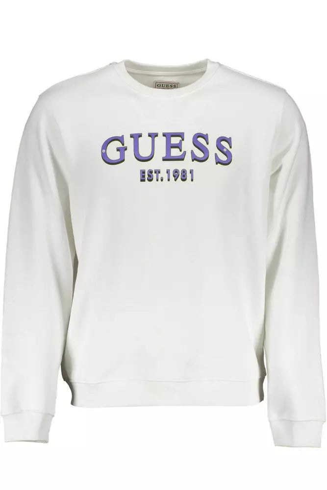 Guess Jeans White Cotton Men Sweater