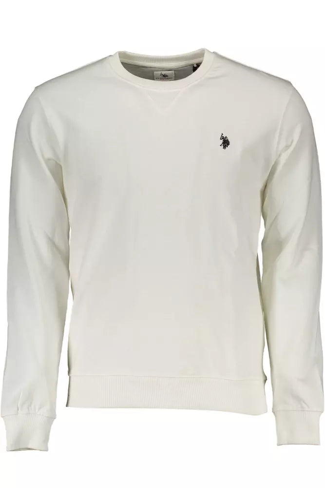 U.S. POLO ASSN. White Cotton Men Sweater