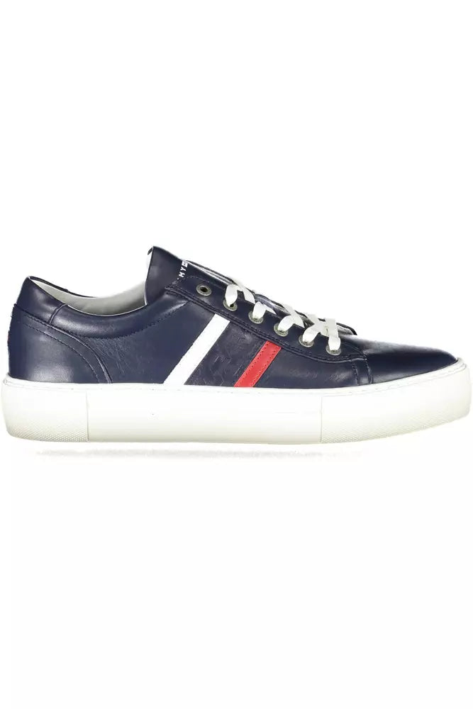 Tommy Hilfiger Blue Leather Men Sneaker