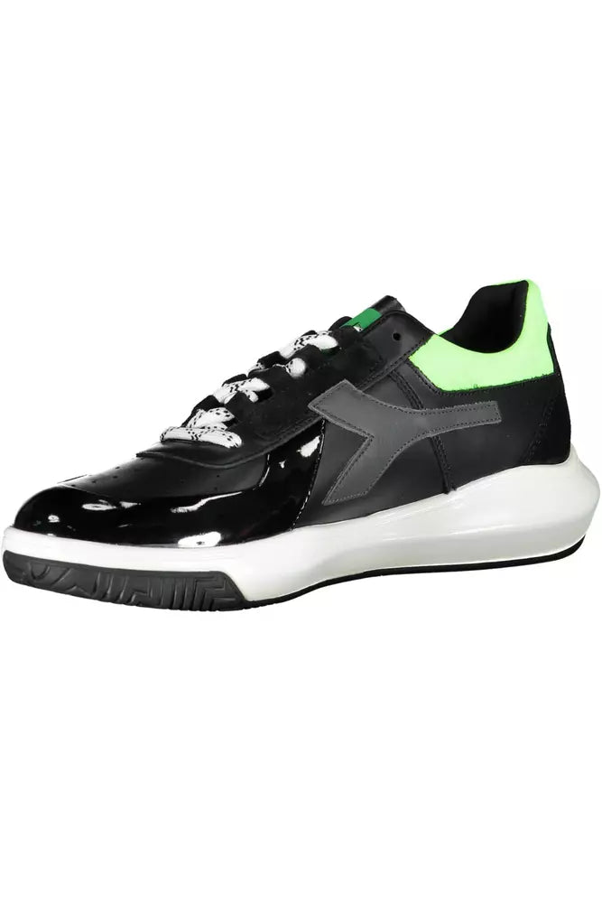 Diadora Black Fabric Men Sneaker