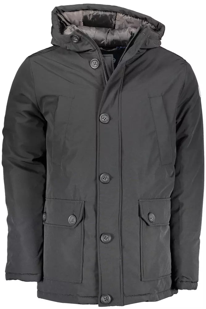 North Sails Black Polyester Men Parka