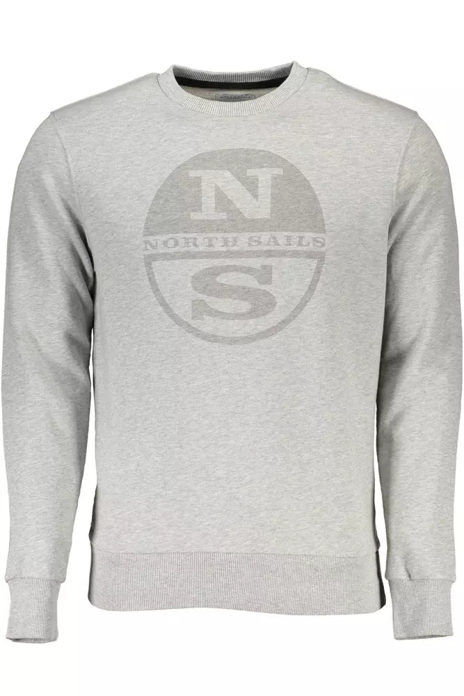 North Sails Gray Cotton Men Sweater