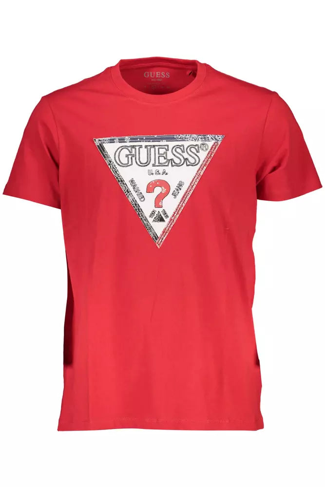 Guess Jeans Pink Cotton Men T-Shirt