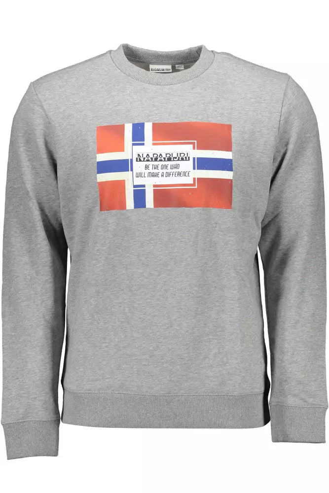 Napapijri Gray Cotton Men Sweater