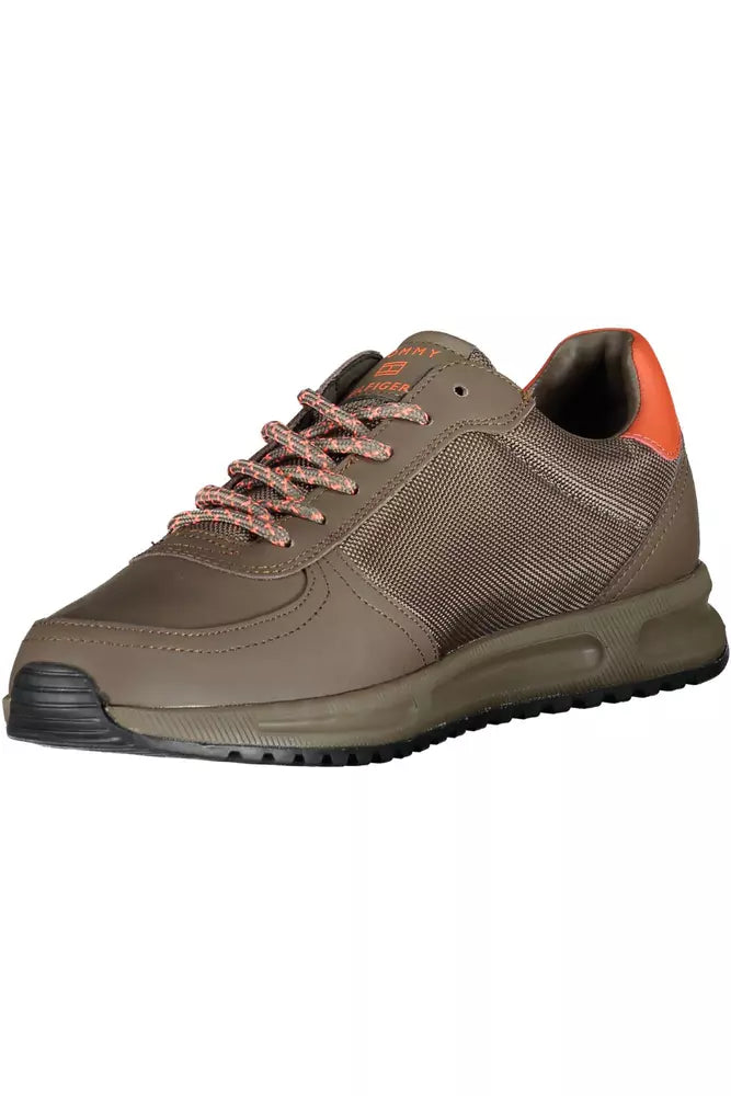 Tommy Hilfiger Brown Synthetic Men Sneaker