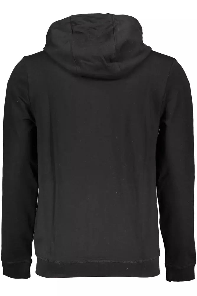 Guess Jeans Black Cotton Men's Hooded Sweater