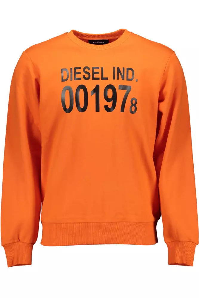 Diesel Orange Cotton Men Sweater