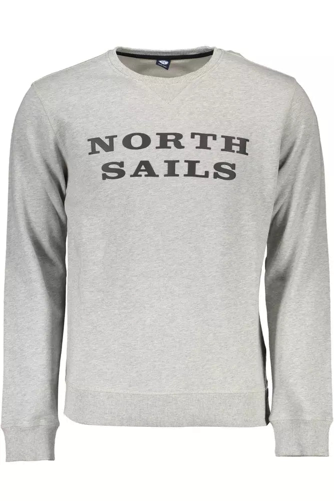 North Sails Gray Cotton Men Sweater