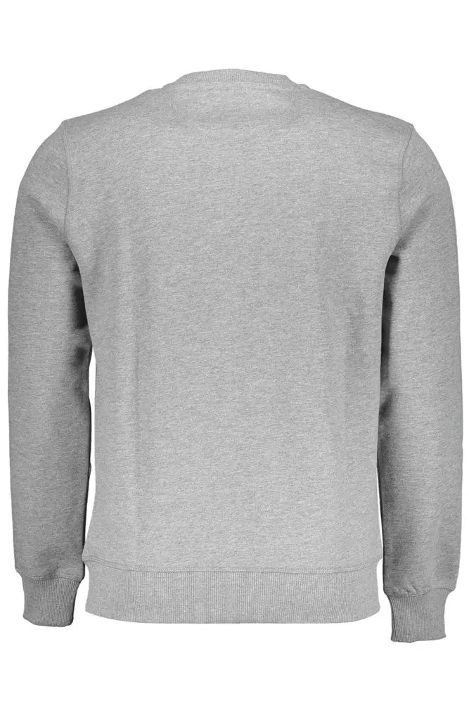 North Sails Gray Cotton Men Sweatshirt