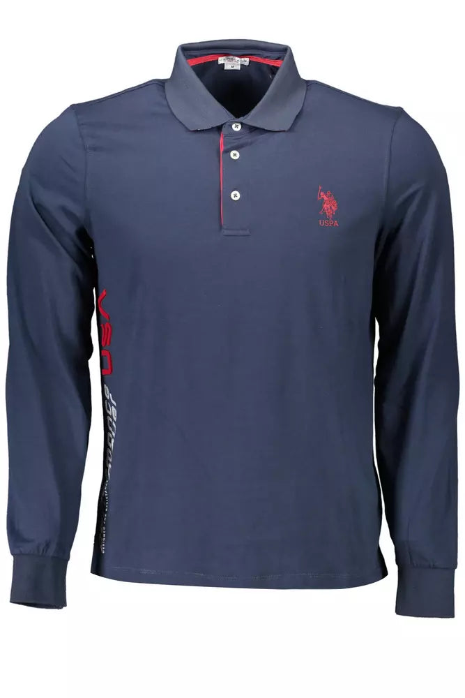 U.S. POLO ASSN. Blue Cotton Men Polo Shirt