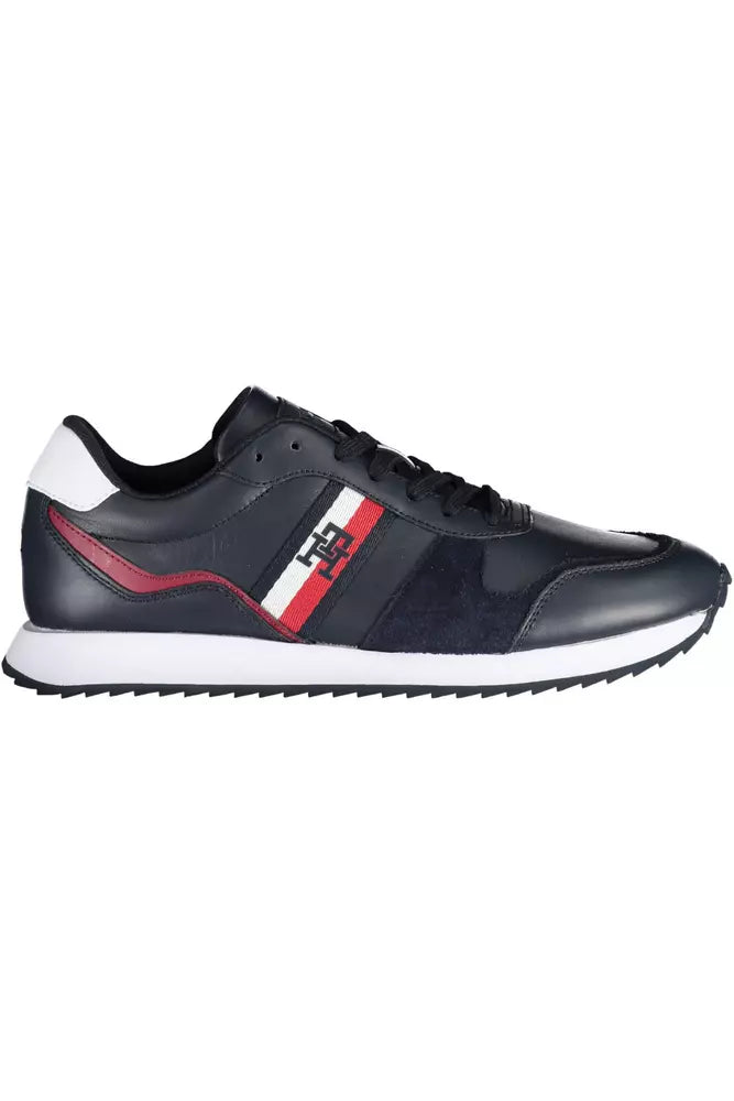 Tommy Hilfiger Blue Leather Men Sneaker