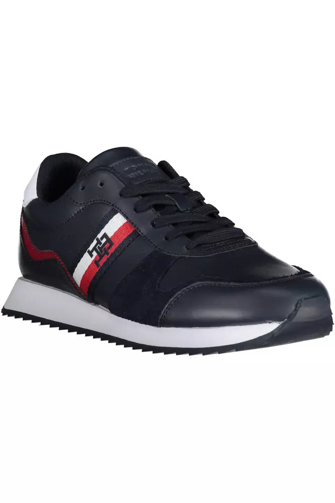 Tommy Hilfiger Blue Leather Men Sneaker