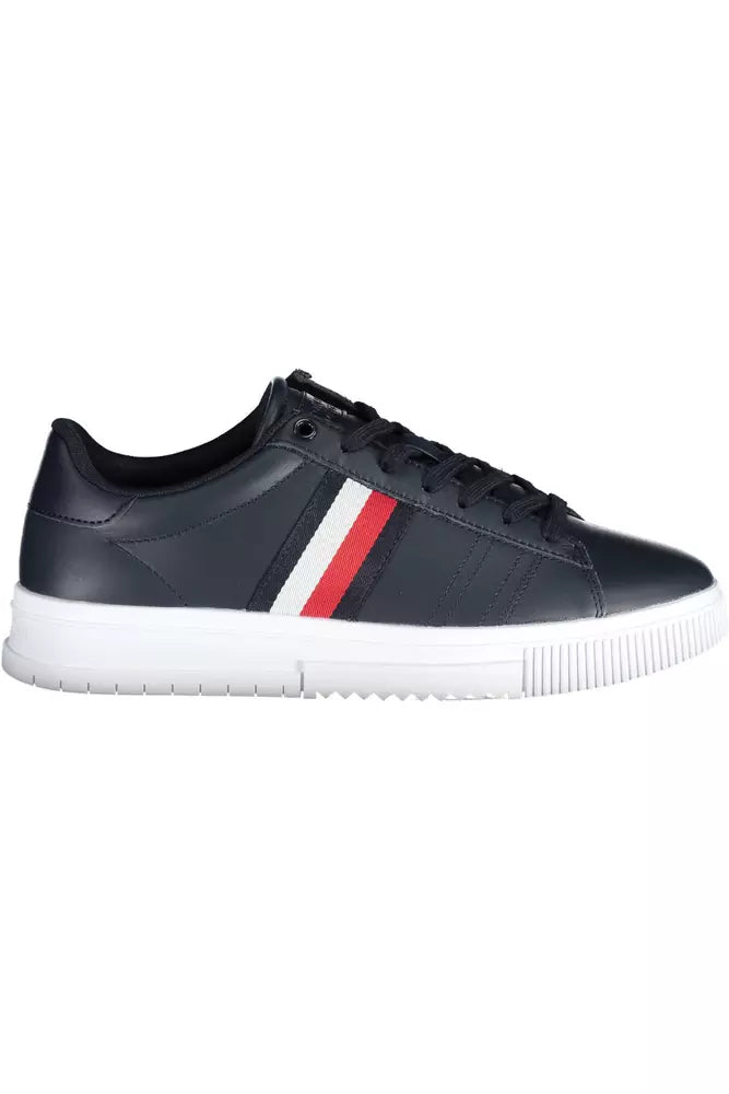 Tommy Hilfiger Blue Leather Men Sneaker