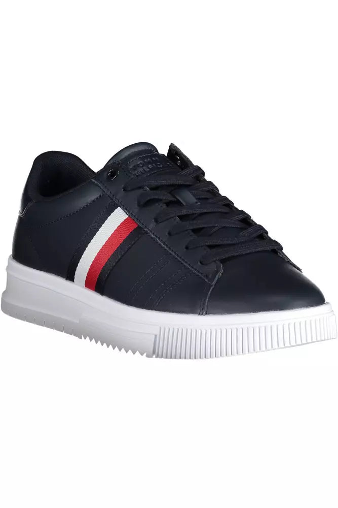 Tommy Hilfiger Blue Leather Men Sneaker