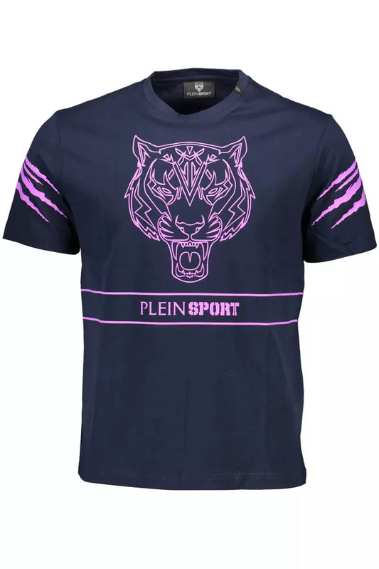 Plein Sport Blue Cotton Men T-Shirt