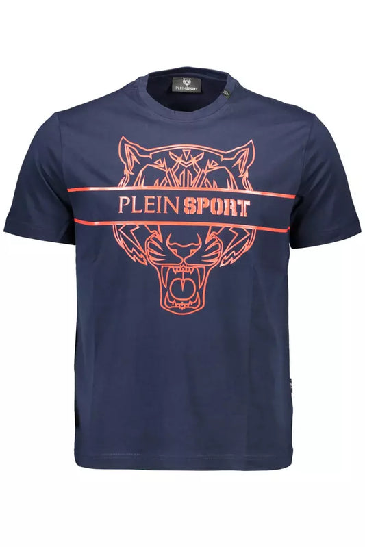 Plein Sport Blue Cotton Men T-Shirt