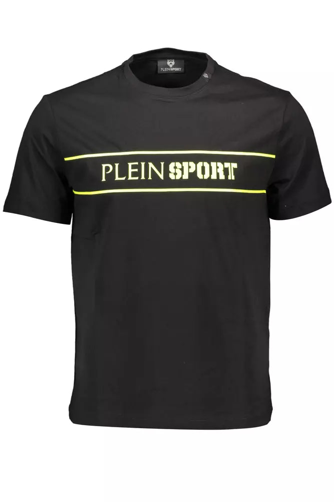 Plein Sport Black Cotton Men T-Shirt