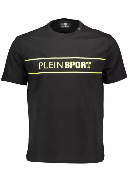 Plein Sport Black Cotton Men T-Shirt