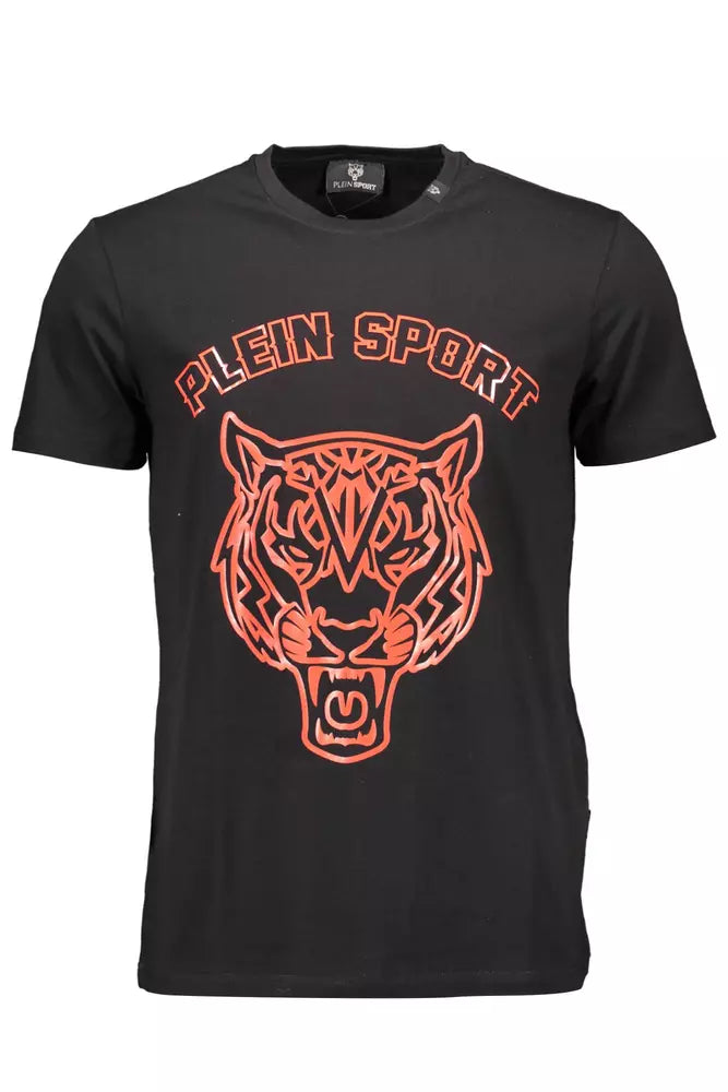 Plein Sport Black Cotton Men T-Shirt