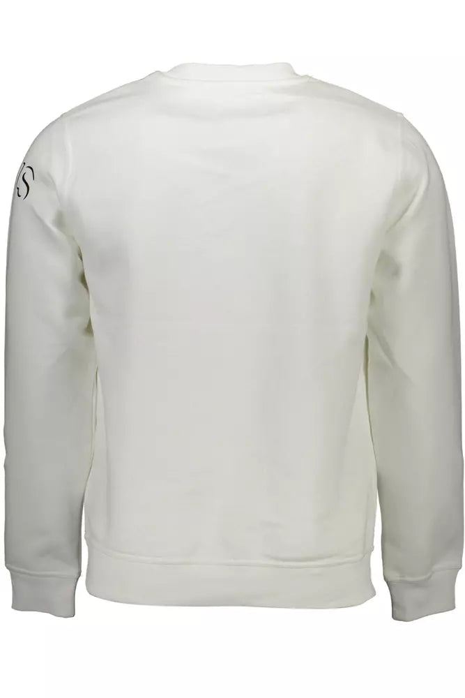 Calvin Klein "White Cotton Men Sweater with Contrasting Details"