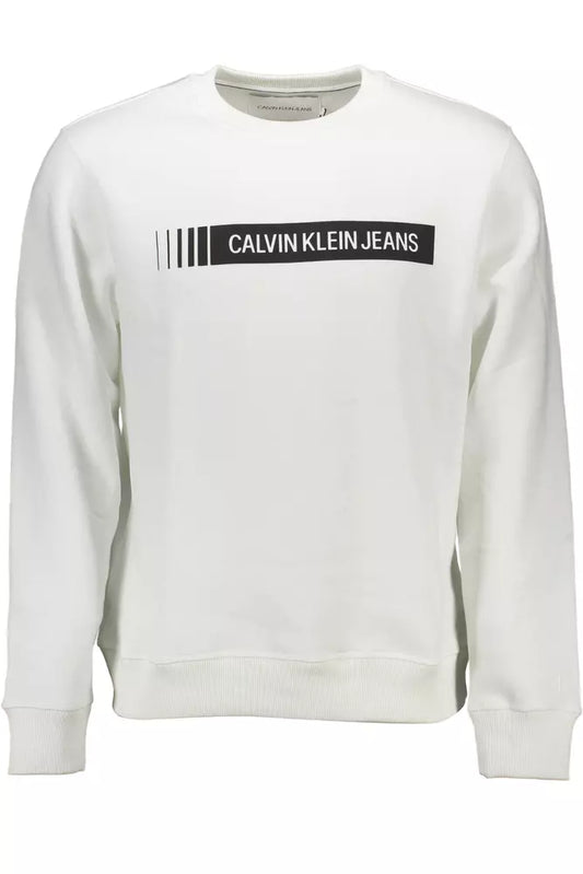 Calvin Klein White Cotton Men Sweater