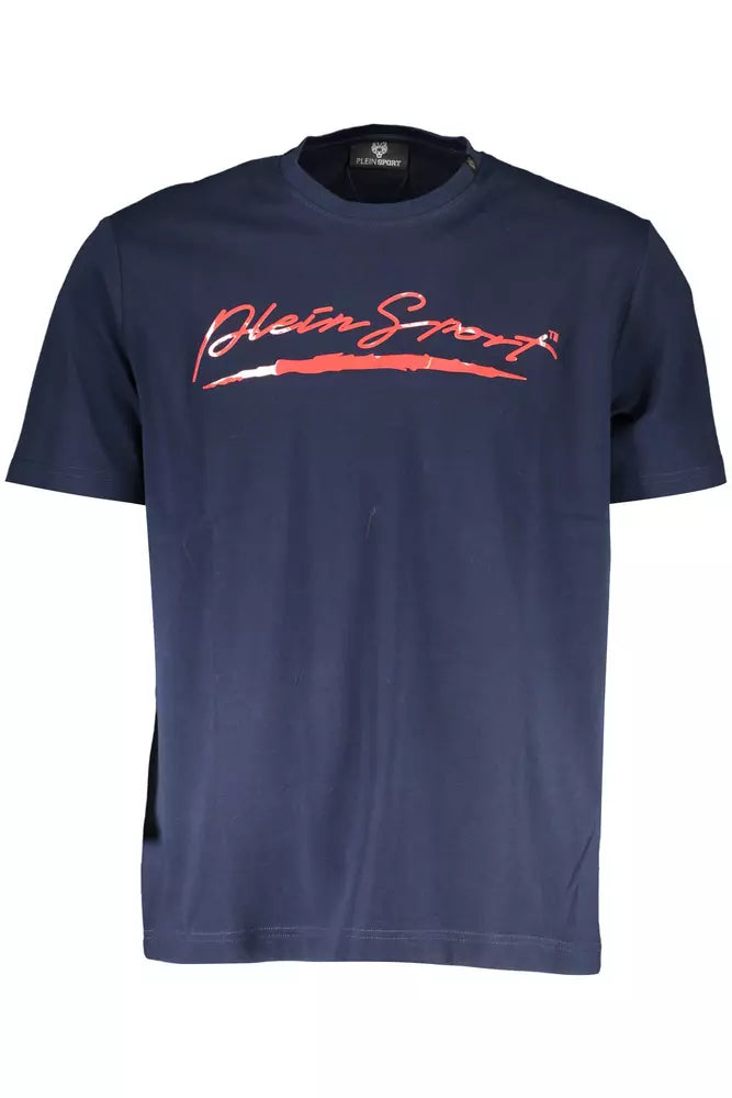 Plein Sport Blue Cotton Men T-Shirt