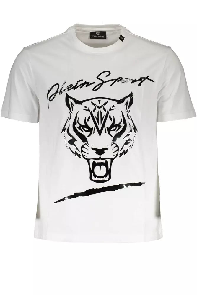 Plein Sport White Cotton Men T-Shirt