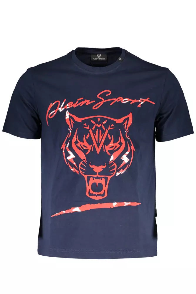 Plein Sport Blue Cotton Men T-Shirt