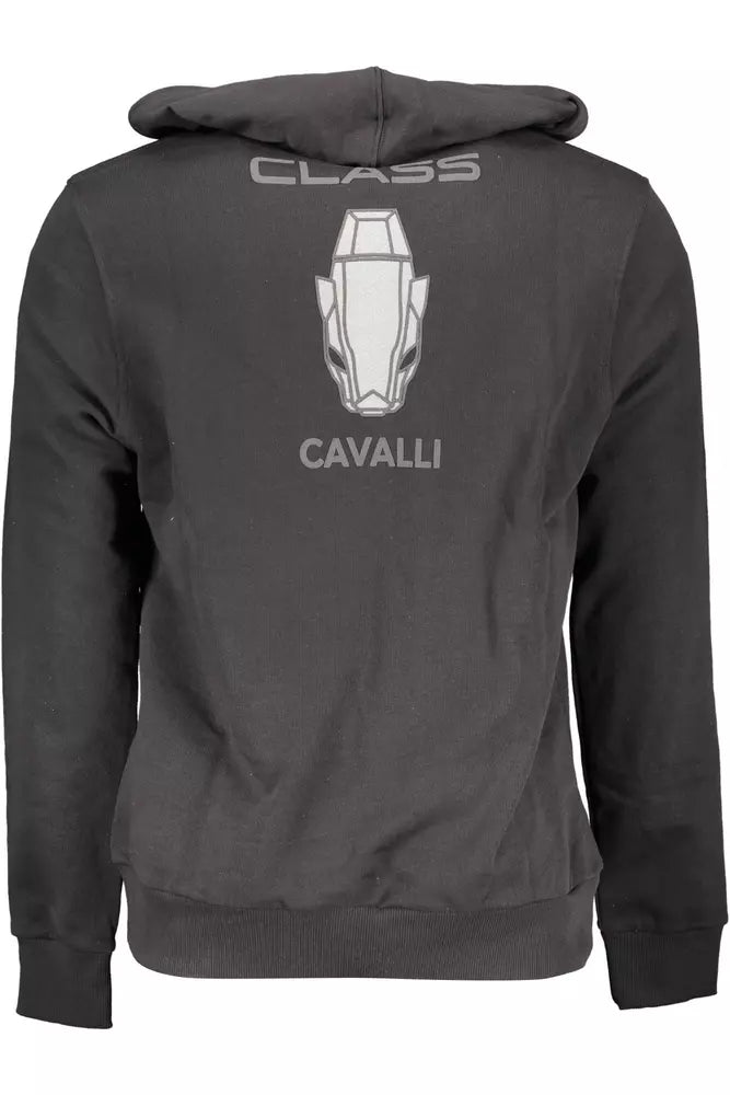 Cavalli Class Black Cotton Men Sweater