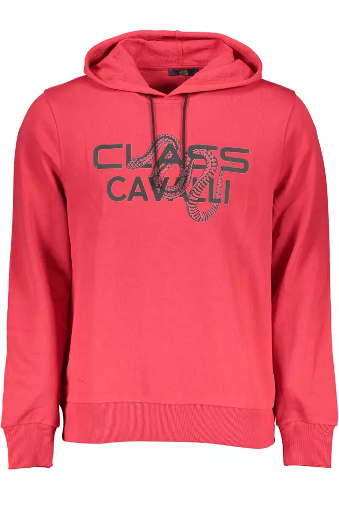 Cavalli Class Red Cotton Men Sweater