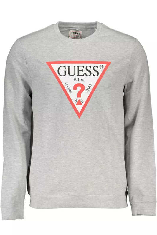 Guess Jeans Gray Cotton Men Sweater