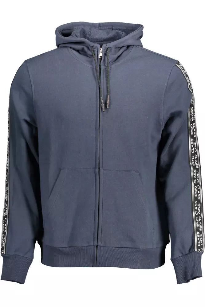 Cavalli Class Blue Cotton Men Sweater