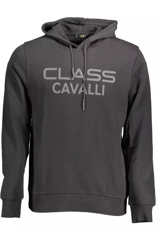 Cavalli Class Black Cotton Men Sweater