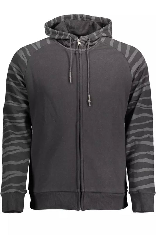 Cavalli Class Black Cotton Men Sweater