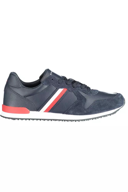 Tommy Hilfiger Blue Leather Men Sneaker