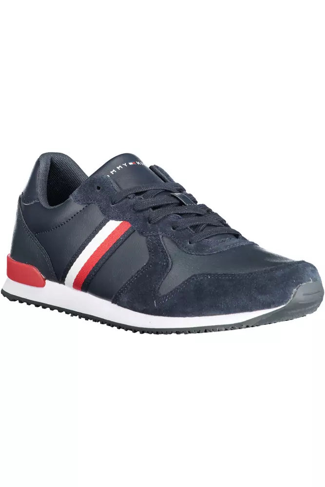 Tommy Hilfiger Blue Leather Men Sneaker