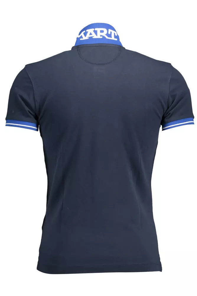 La Martina Blue Cotton Men Polo Shirt