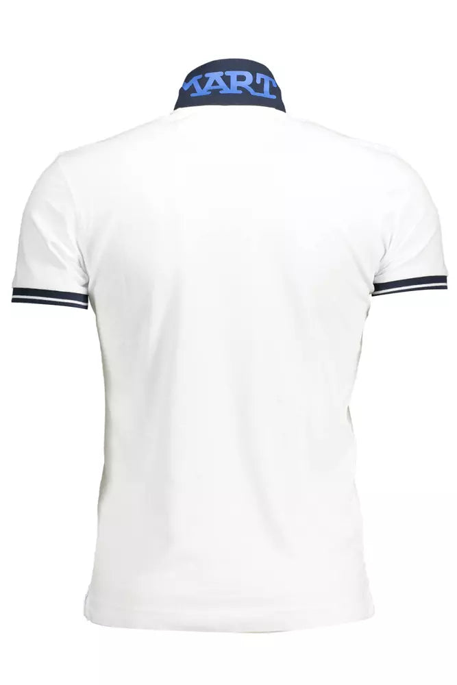 La Martina White Cotton Men Polo Shirt