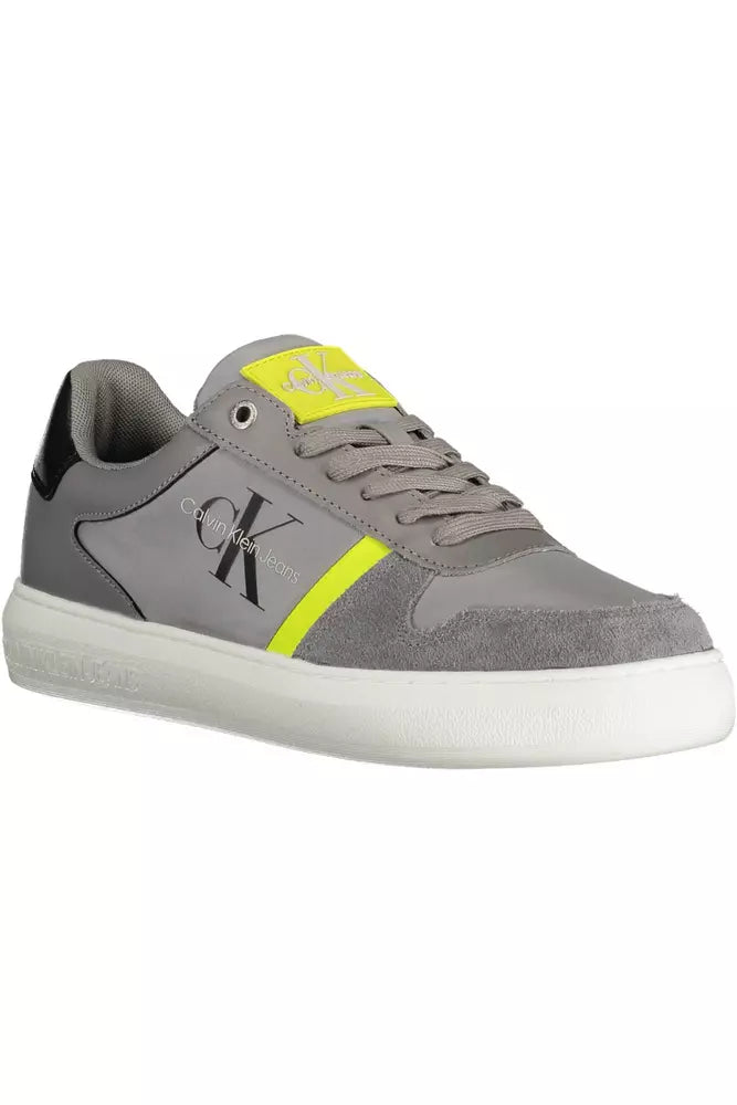 Calvin Klein Gray Polyester Men Sneaker