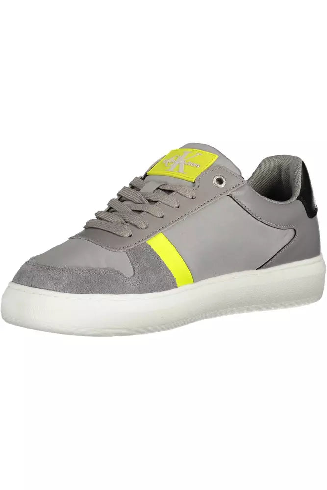 Calvin Klein Gray Polyester Men Sneaker