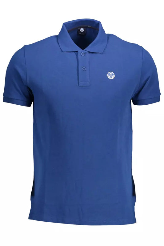 North Sails Blue Cotton Men Polo Shirt