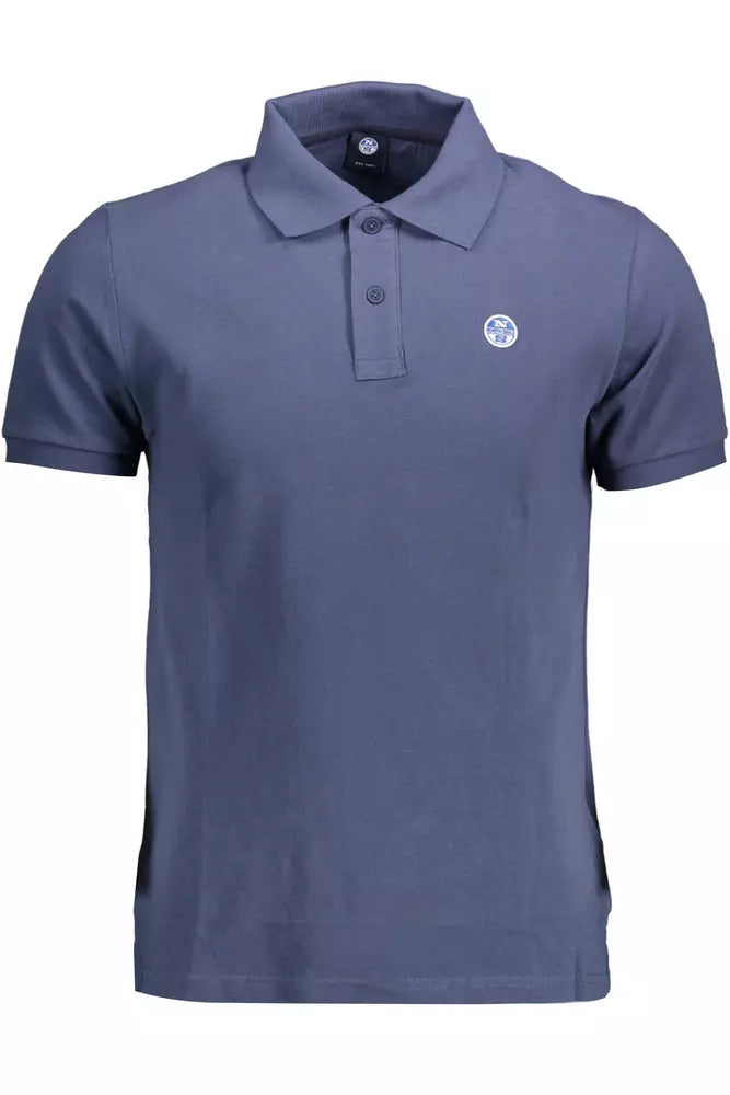 North Sails Blue Cotton Men Polo Shirt