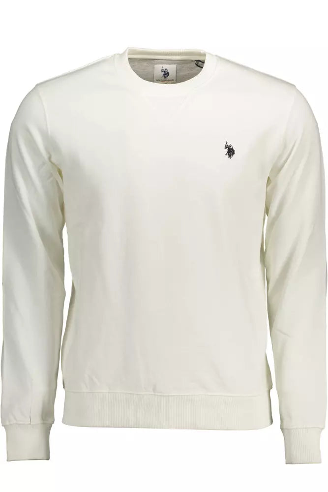 U.S. POLO ASSN. White Cotton Men Sweater