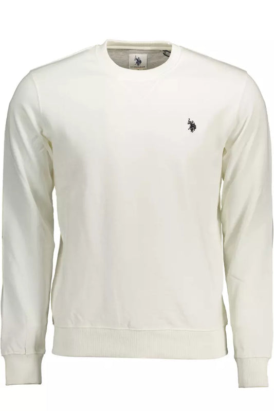 U.S. POLO ASSN. White Cotton Men Sweater