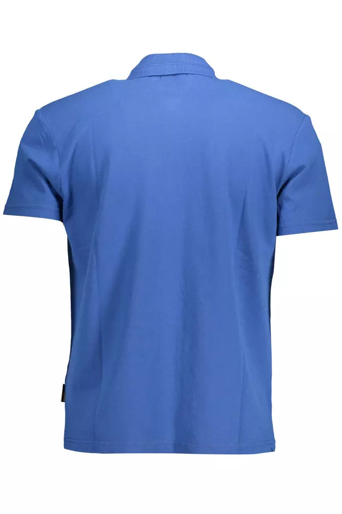 Napapijri Blue Cotton Men Polo Shirt