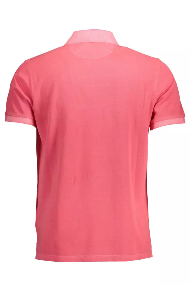 Gant Pink Cotton Men Polo Shirt